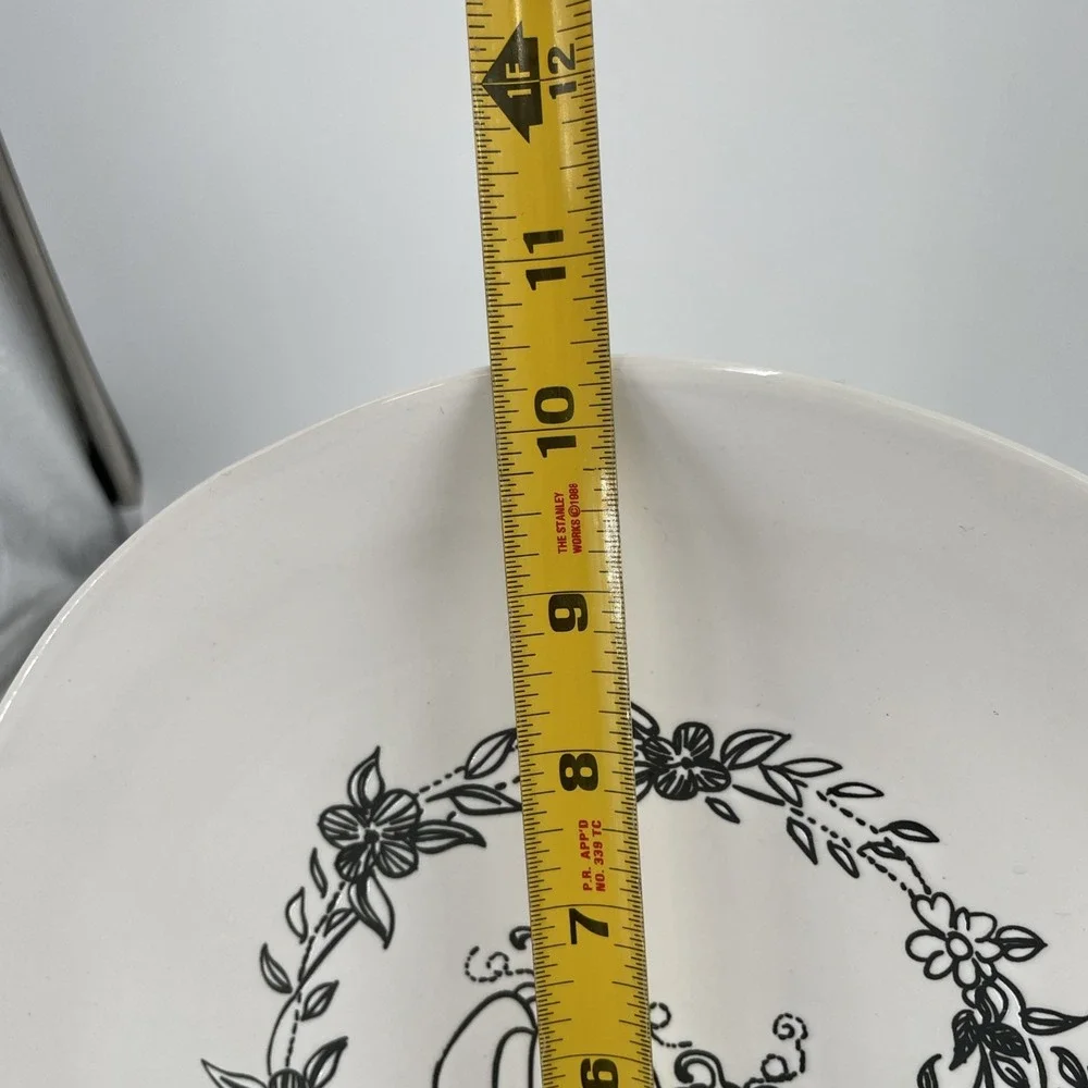 NWT Pier 1 Buffalo Harvest Pumpkin Dinner Plates Set Of 2 Black & White 10.5